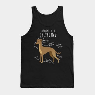 Greyhound Dog Anatomy Tank Top